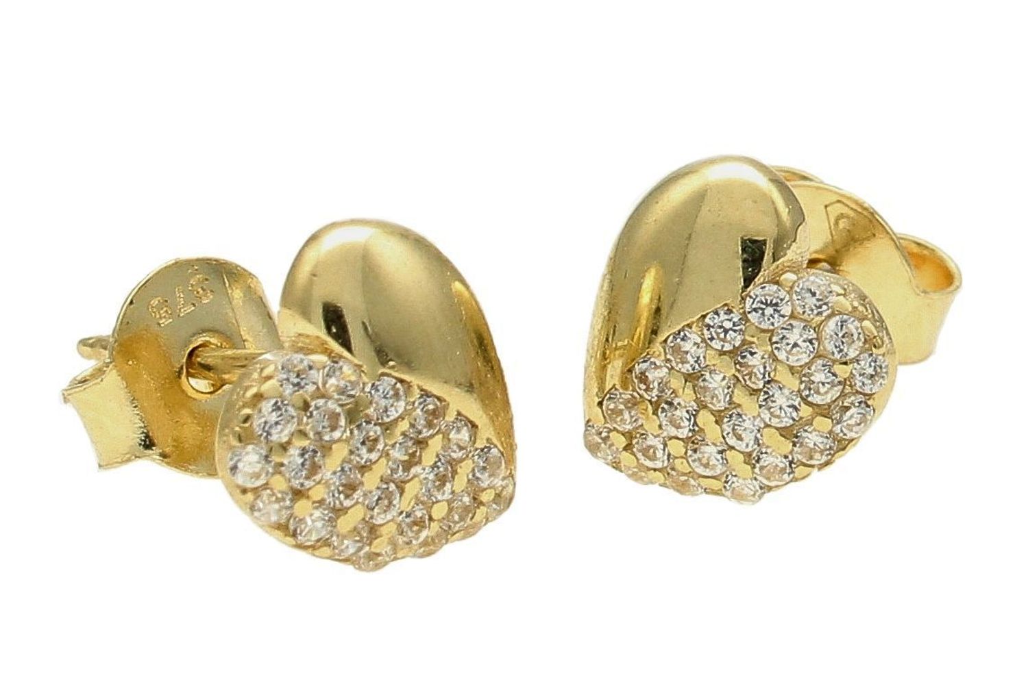 Złote kolczyki damskie 375 serduszka z cyrkoniami KL 5643 375.jpg